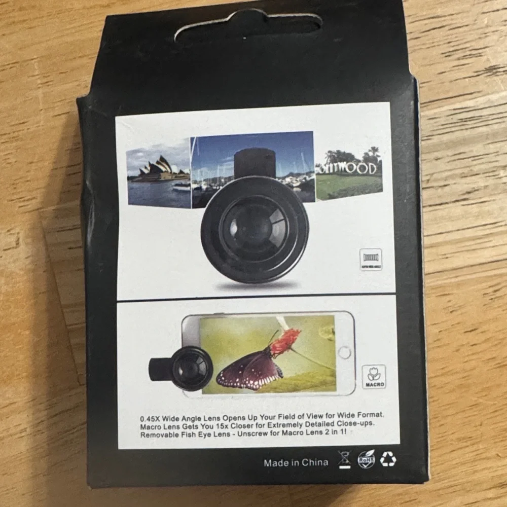 0.45X Phone Lens Clip-On Accessory